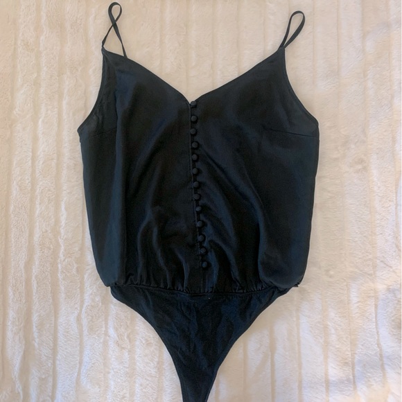 Satin Cami Blouse Bodysuit - Picture 1 of 3